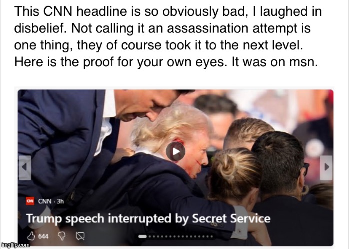 cnn journalism at it’s “best” lol | image tagged in cnn,trump,shooting,bad journalism | made w/ Imgflip meme maker