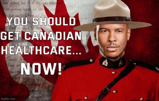 LowTierGod You Should Get Canadian Healthcare... NOW! | image tagged in lowtiergod you should get canadian healthcare now | made w/ Imgflip meme maker