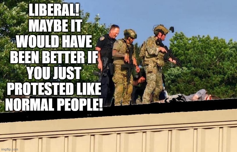 Liberal!  maybe it would have been better if you just protested like normal people! | LIBERAL!  MAYBE IT WOULD HAVE BEEN BETTER IF YOU JUST PROTESTED LIKE NORMAL PEOPLE! | image tagged in scumbag,scum,holy crap,stupid liberals | made w/ Imgflip meme maker