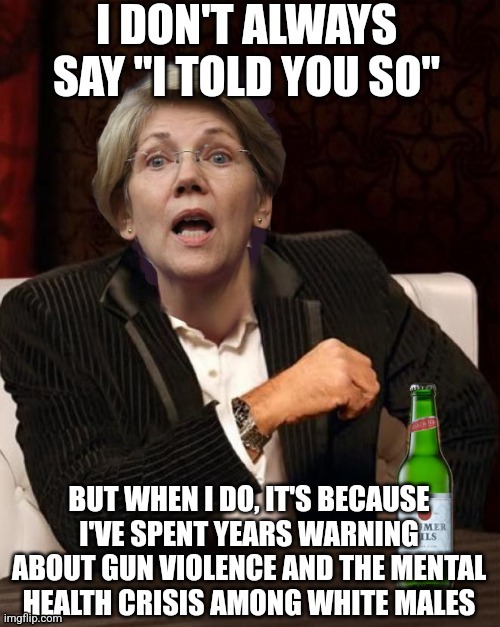 Hopefully their community comes together to solve this issue | image tagged in elizabeth warren,memes | made w/ Imgflip meme maker