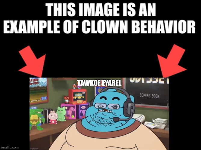 Introducing the dark mode | image tagged in this image is an example of clown behavior dark mode | made w/ Imgflip meme maker