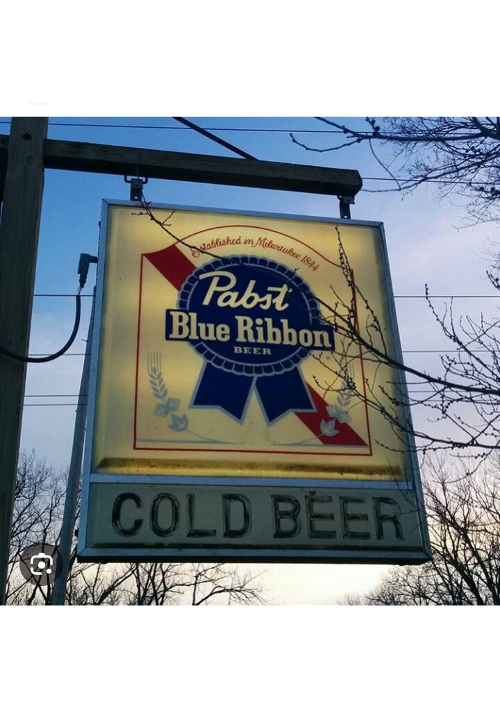 Pabst blue ribbon sign Blank Meme Template