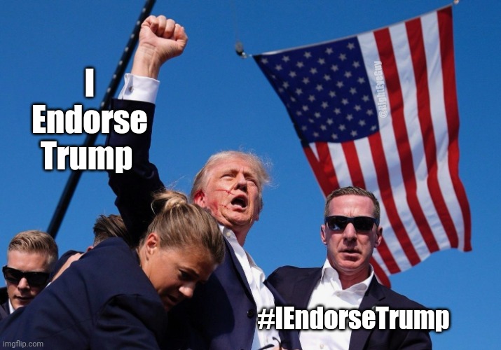 #IEndorseTrump | I Endorse Trump; @RightEyeGuy; #IEndorseTrump | image tagged in trump | made w/ Imgflip meme maker