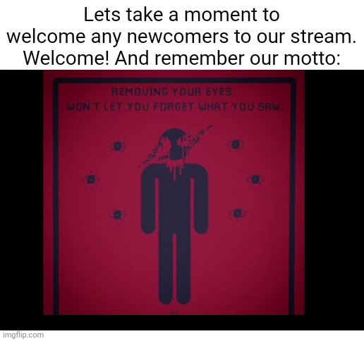 How I feel after scrolling this stream | Lets take a moment to welcome any newcomers to our stream. Welcome! And remember our motto:; ------ | image tagged in blank white template,welcome | made w/ Imgflip meme maker