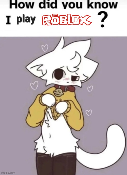 Roblox when | image tagged in how did you know i play x | made w/ Imgflip meme maker