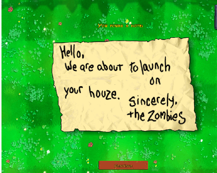 A little note from the zombies Blank Meme Template