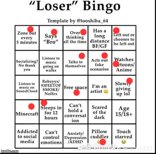 dont judge ToT | image tagged in loser bingo | made w/ Imgflip meme maker