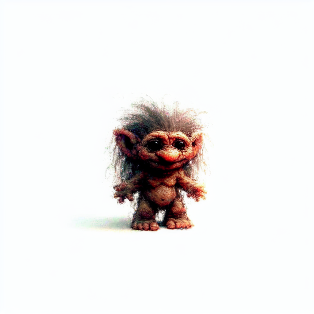 A tiny little, very ugly troll, with a white background. Very lo Blank Meme Template