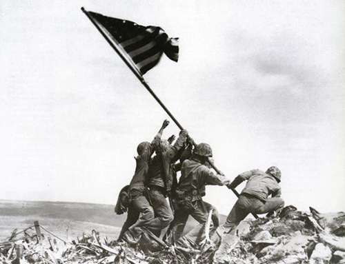 USMC Battle of Iwo Jima Blank Meme Template