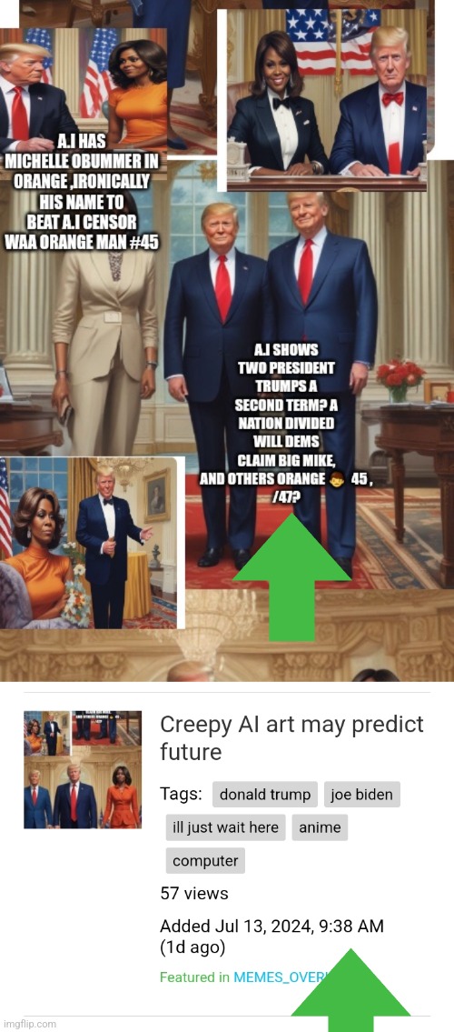 Two trumps one mike | image tagged in donald trump,english,twins,big mike,obummer,two trumps one mike | made w/ Imgflip meme maker