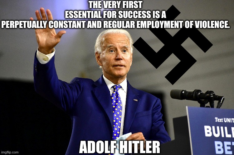 Some memes make themselves | THE VERY FIRST ESSENTIAL FOR SUCCESS IS A PERPETUALLY CONSTANT AND REGULAR EMPLOYMENT OF VIOLENCE. ADOLF HITLER | made w/ Imgflip meme maker