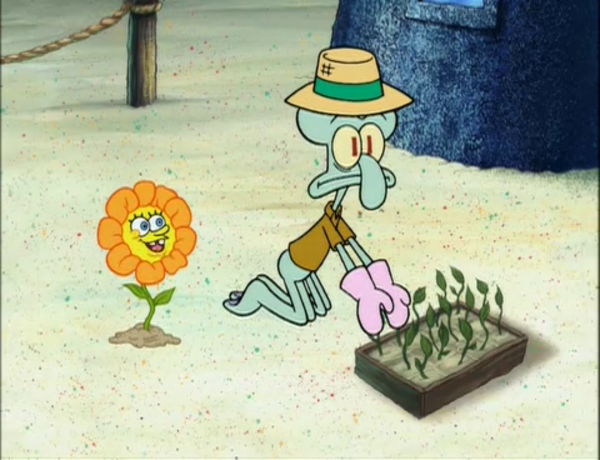 Spongebob Flower Blank Meme Template