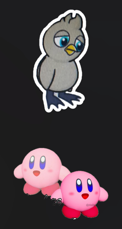 Sad duck, zoned out Kirby Blank Meme Template