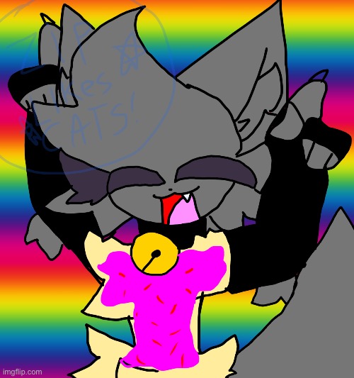 Yes,i traced mika kit. Anyways,Nyan cat art. | image tagged in nyan cat | made w/ Imgflip meme maker