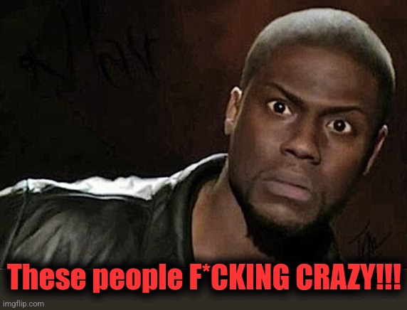 Kevin Hart Meme | These people F*CKING CRAZY!!! | image tagged in memes,kevin hart | made w/ Imgflip meme maker