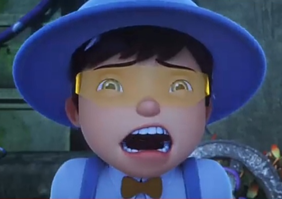 Shocked Boboiboy Solar Blank Meme Template