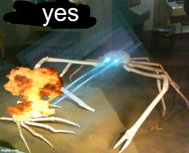Silence Crab | yes | image tagged in silence crab | made w/ Imgflip meme maker
