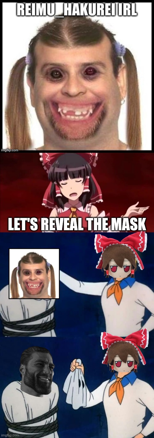 LET'S REVEAL THE MASK | image tagged in exterminate,scooby doo mask reveal | made w/ Imgflip meme maker