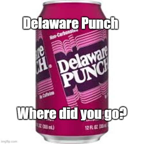 Delaware Punch    Where did you go? | Delaware Punch; Where did you go? | image tagged in soda | made w/ Imgflip meme maker