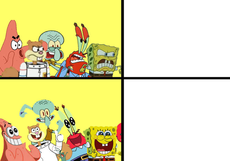 Spongebob and friends likes hates blank Blank Meme Template