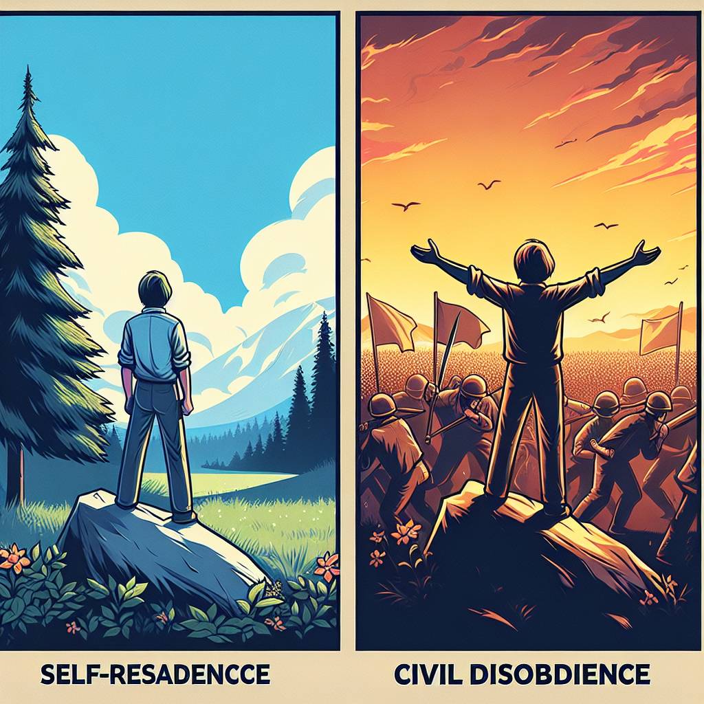 Emerson's Self-Reliance and Thoreau's Civil Disobedienc Blank Meme Template