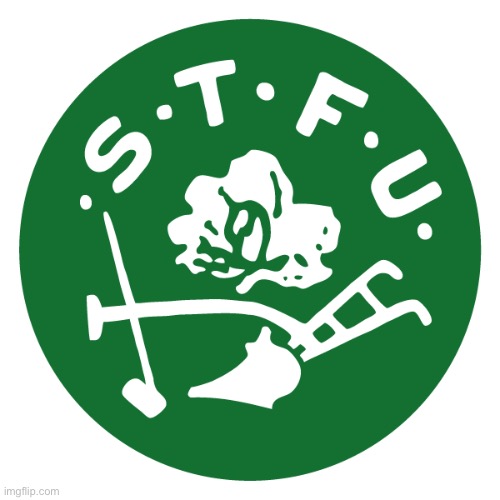 STFU noob! | image tagged in stfu logo | made w/ Imgflip meme maker
