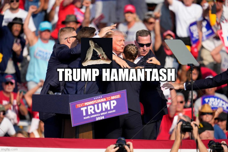 Trump head wound Revelation 13 | TRUMP HAMANTASH | image tagged in trump head wound revelation 13 | made w/ Imgflip meme maker