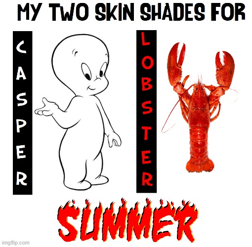 "To Be in the Sun or Not?" That is the Question | image tagged in vince vance,red,lobsters,sunburn,cartoons,memes | made w/ Imgflip meme maker