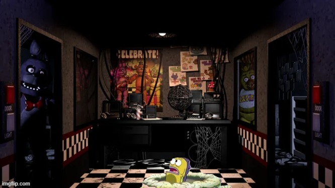 Nat in FNAF | image tagged in chica looking in window fnaf,toy bonnie fnaf,this isn't the chum bucket,spongebob squarepants,fnaf,spongebob | made w/ Imgflip meme maker