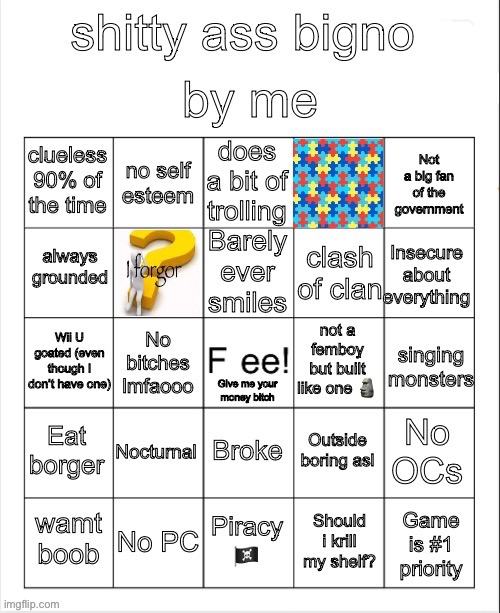 the me bingo v2 | image tagged in the me bingo v2 | made w/ Imgflip meme maker