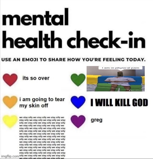Mental health thing | image tagged in mental health thing | made w/ Imgflip meme maker
