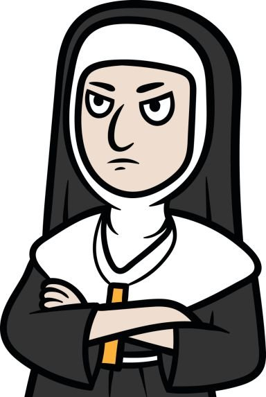 High Quality Angry Nun Sister Blank Meme Template