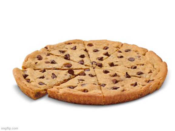 cookie pizza | image tagged in blank white template | made w/ Imgflip meme maker