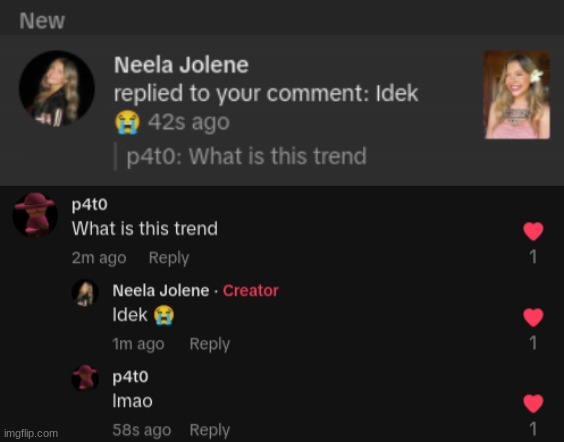 I got another reply :) | image tagged in neela jolene,why are you reading this | made w/ Imgflip meme maker