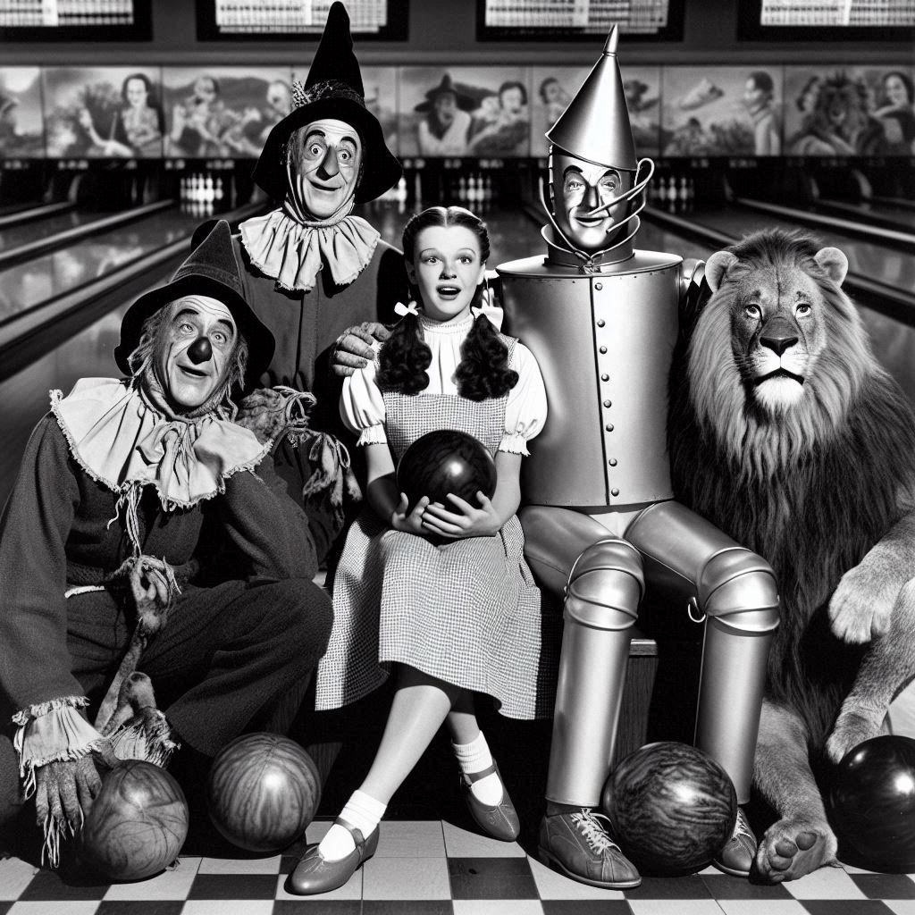 High Quality Wizard of Oz characters bowling Blank Meme Template