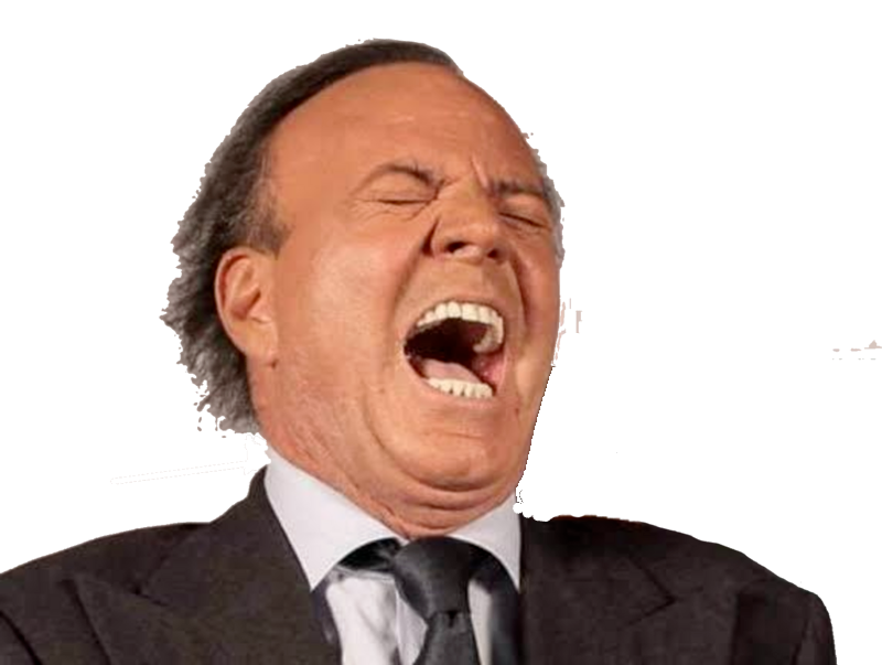 Julio iglesias Gritando de dolor Blank Meme Template
