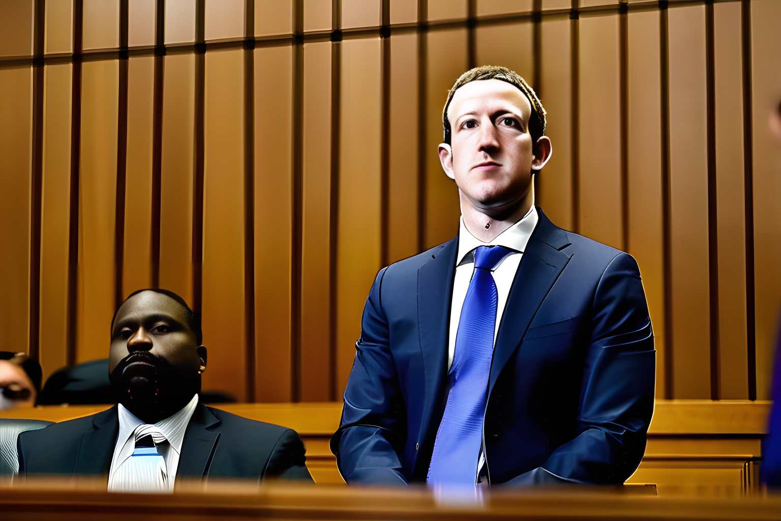 Mark Zuckerberg in court Blank Meme Template