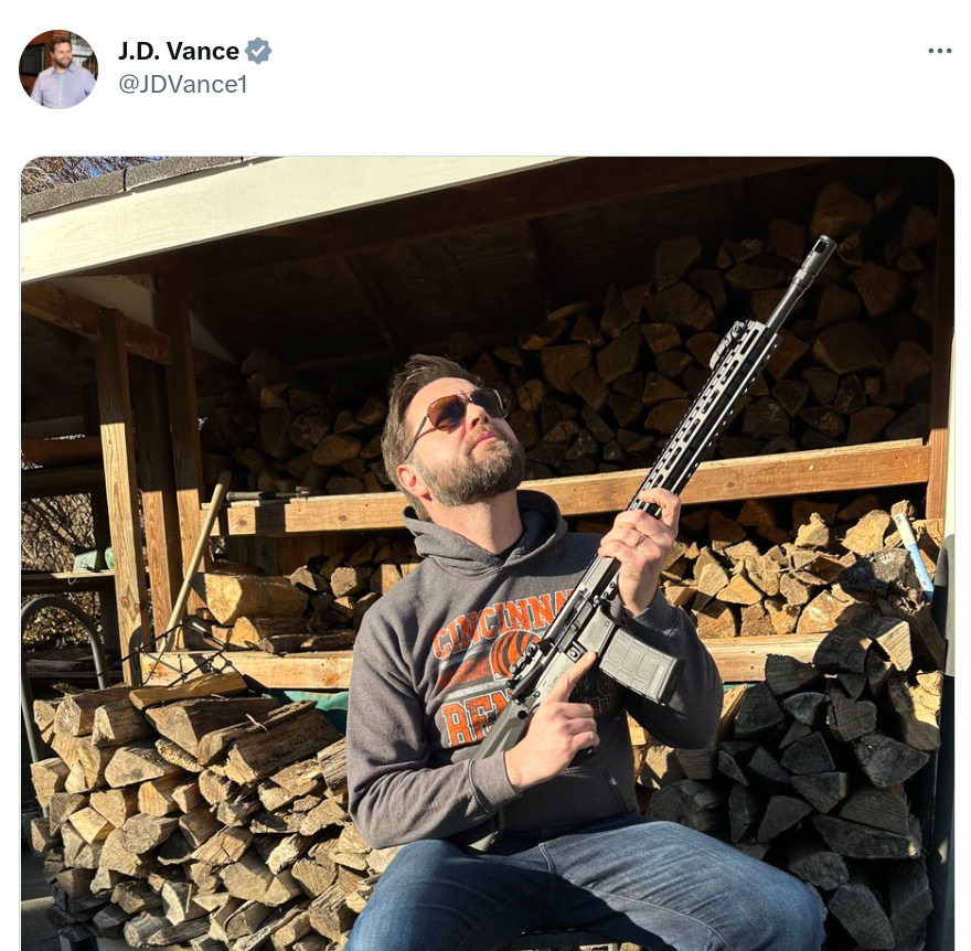 High Quality JD "Gun Guy" Vance Blank Meme Template