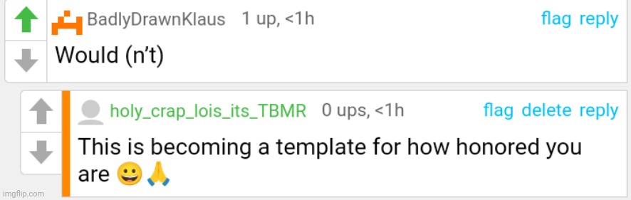 Comments need downvotes https://imgflip.com/i/8x445f | image tagged in becoming a template | made w/ Imgflip meme maker