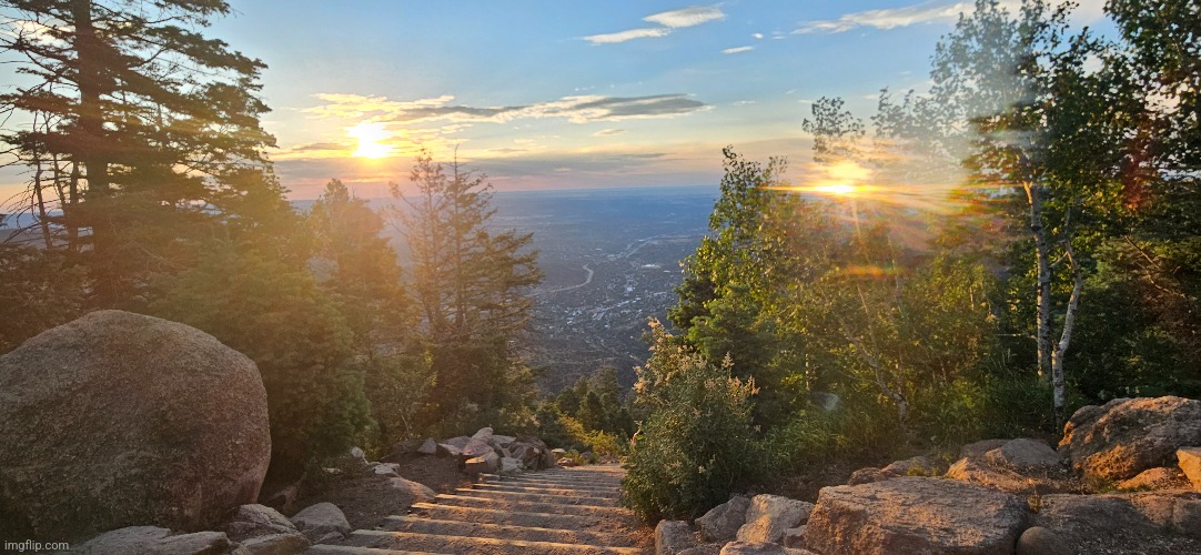 Top of Manitou Incline | image tagged in images,colorado | made w/ Imgflip meme maker