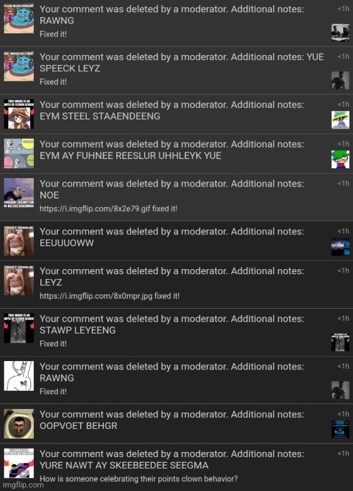 Grimcringe is a horrible moderator pt 9 | made w/ Imgflip meme maker