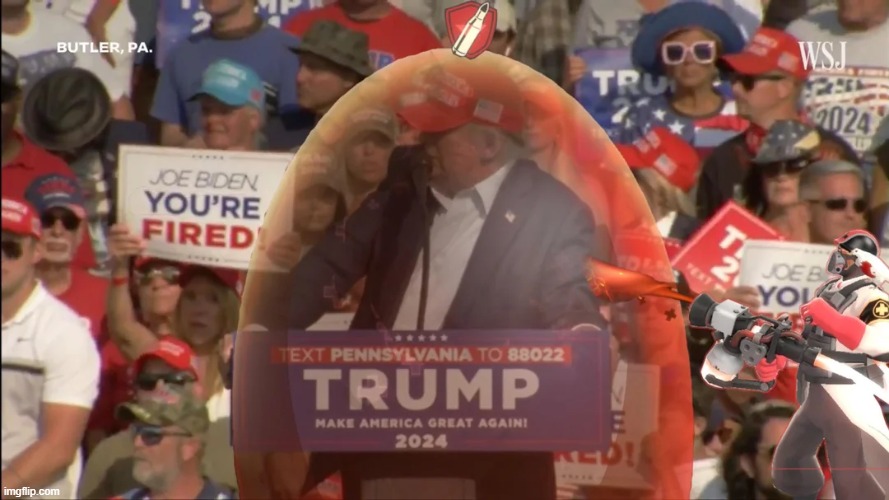 how trump survived a headshot | made w/ Imgflip meme maker