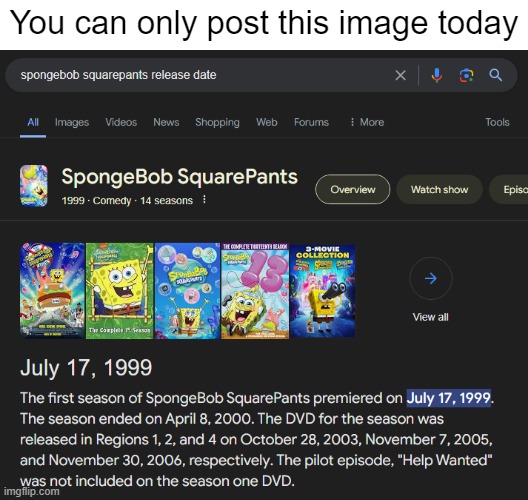 Deploy the birthday wishes | You can only post this image today | image tagged in spongebob | made w/ Imgflip meme maker