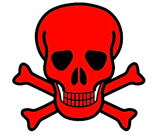 High Quality Red skull and bones Blank Meme Template