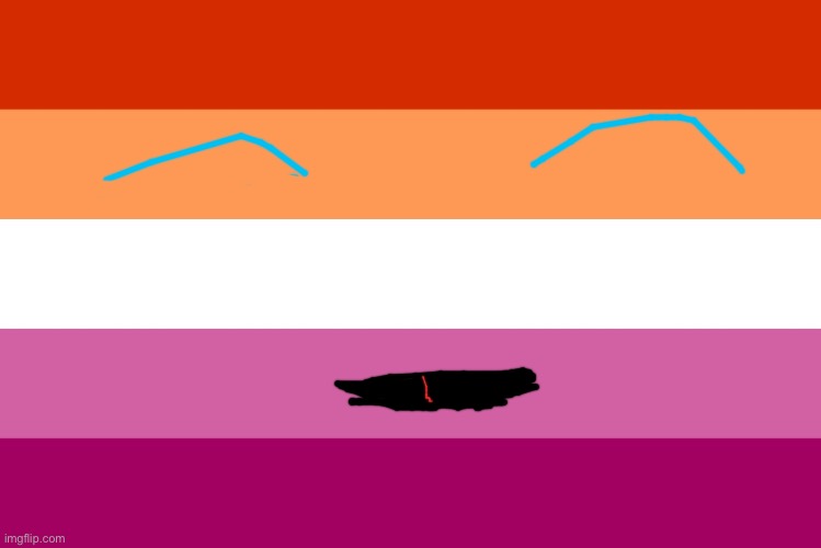 foxy501 if he hated lesbians | image tagged in lesbian flag | made w/ Imgflip meme maker