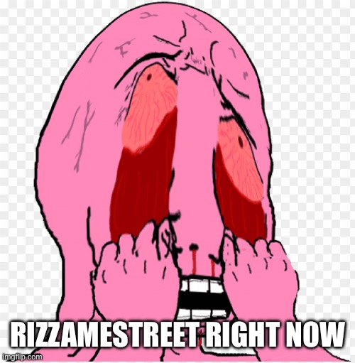 Wojak mad | RIZZAMESTREET RIGHT NOW | image tagged in wojak mad | made w/ Imgflip meme maker
