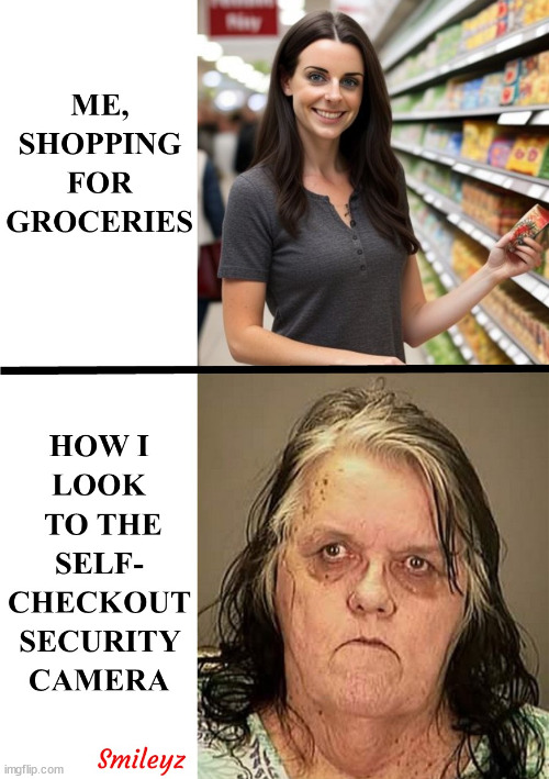 Supermarket self-checkout camera | image tagged in supermarket,camera,security,groceries,shopping | made w/ Imgflip meme maker