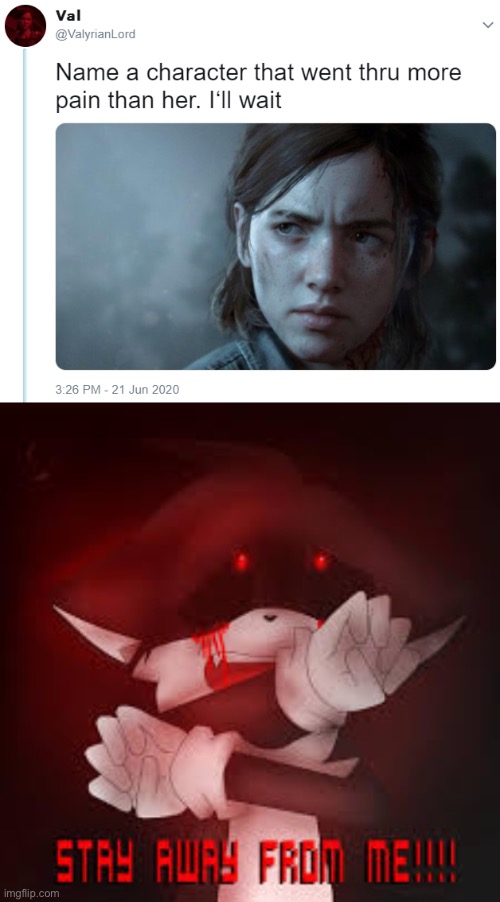 First he’s seen brutally tortured animals, then fooled and murdered by his own best friend and now he’s literally in a state of  | image tagged in name one character who went through more pain than her | made w/ Imgflip meme maker