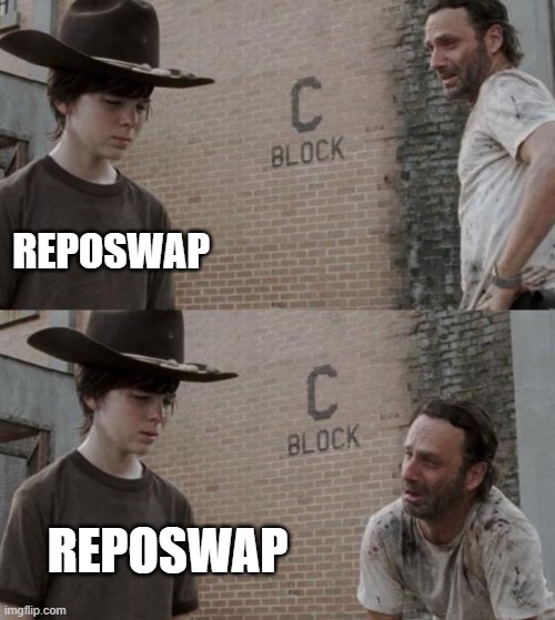 Rick and Carl | REPOSWAP; REPOSWAP | image tagged in memes,rick and carl | made w/ Imgflip meme maker