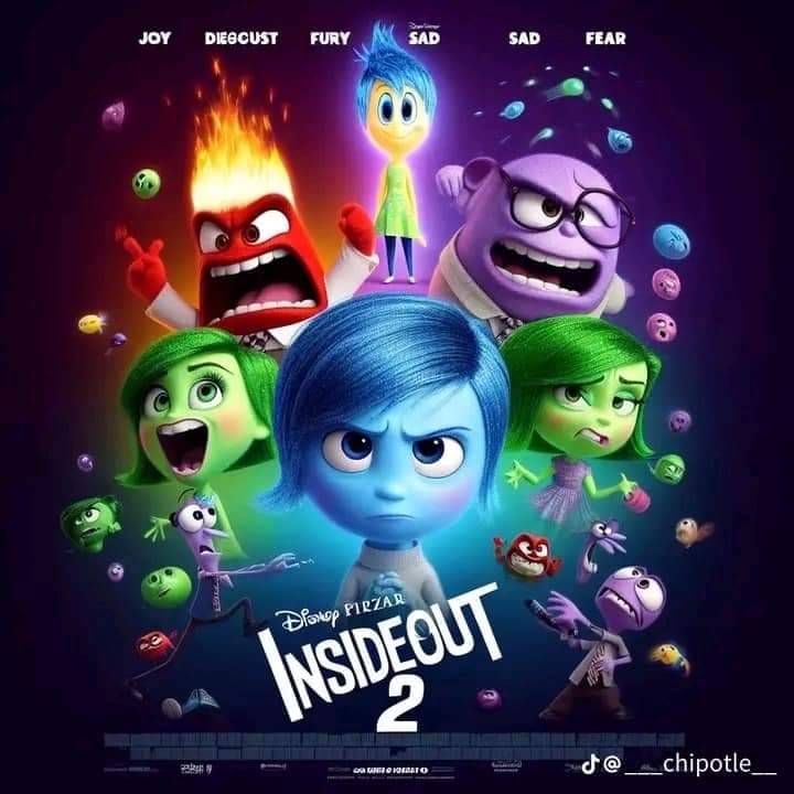 High Quality Inside Out 2  Theatrical Release Poster Before Movie Production Blank Meme Template